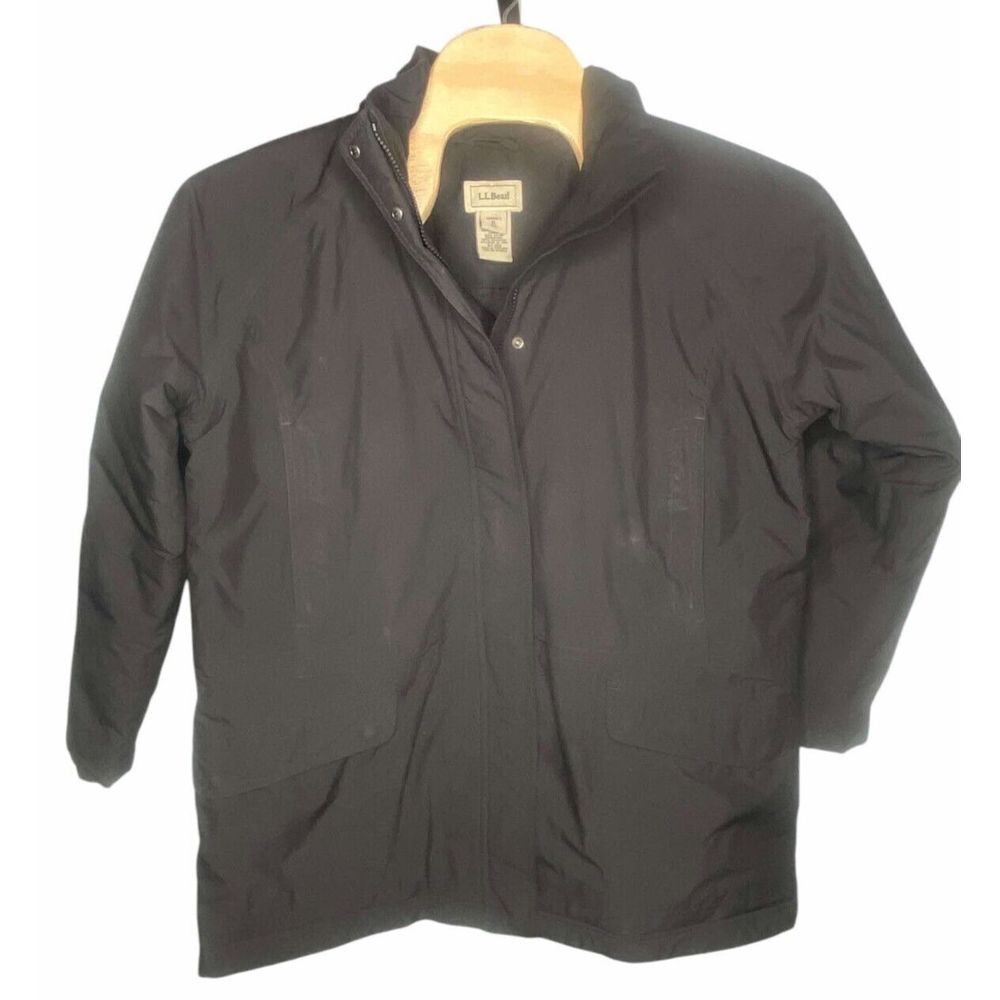 L.L Bean women's Jacket Parka insulated thinsulate warm vintage black size‎ XL